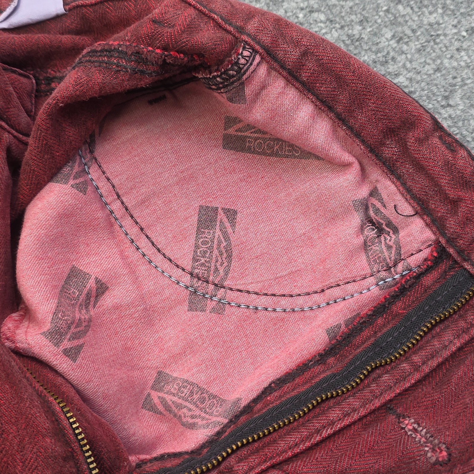 Vintage Rocky Mountain Rockies Pants Women’s 3 / 26 Red Stripe High Rise Flap