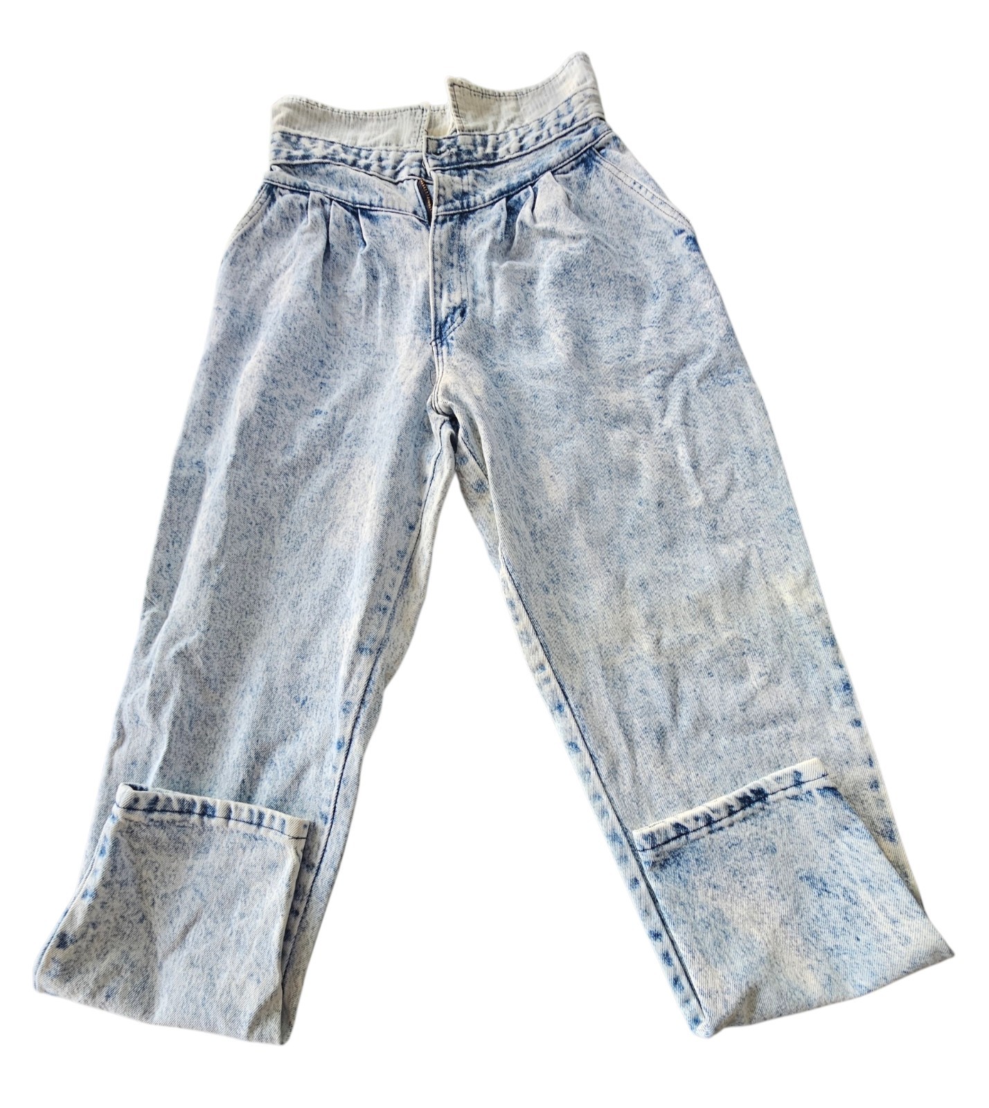 Vintage 80’s Carriage Court High Waisted Tapered Leg Acid Wash Jeans Sz 12 USA