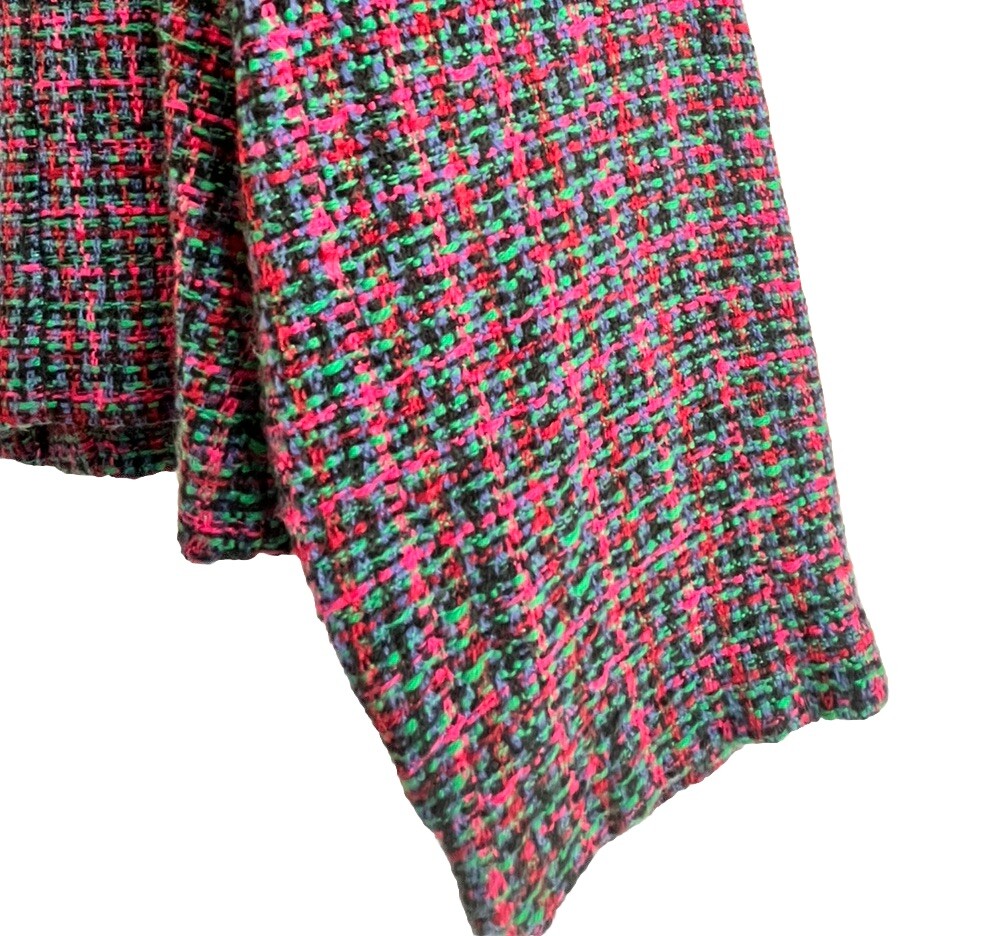 Vintage Leslie Belle Petite Size 10 P Blazer Jacket Style 1819 Pink Green Blue