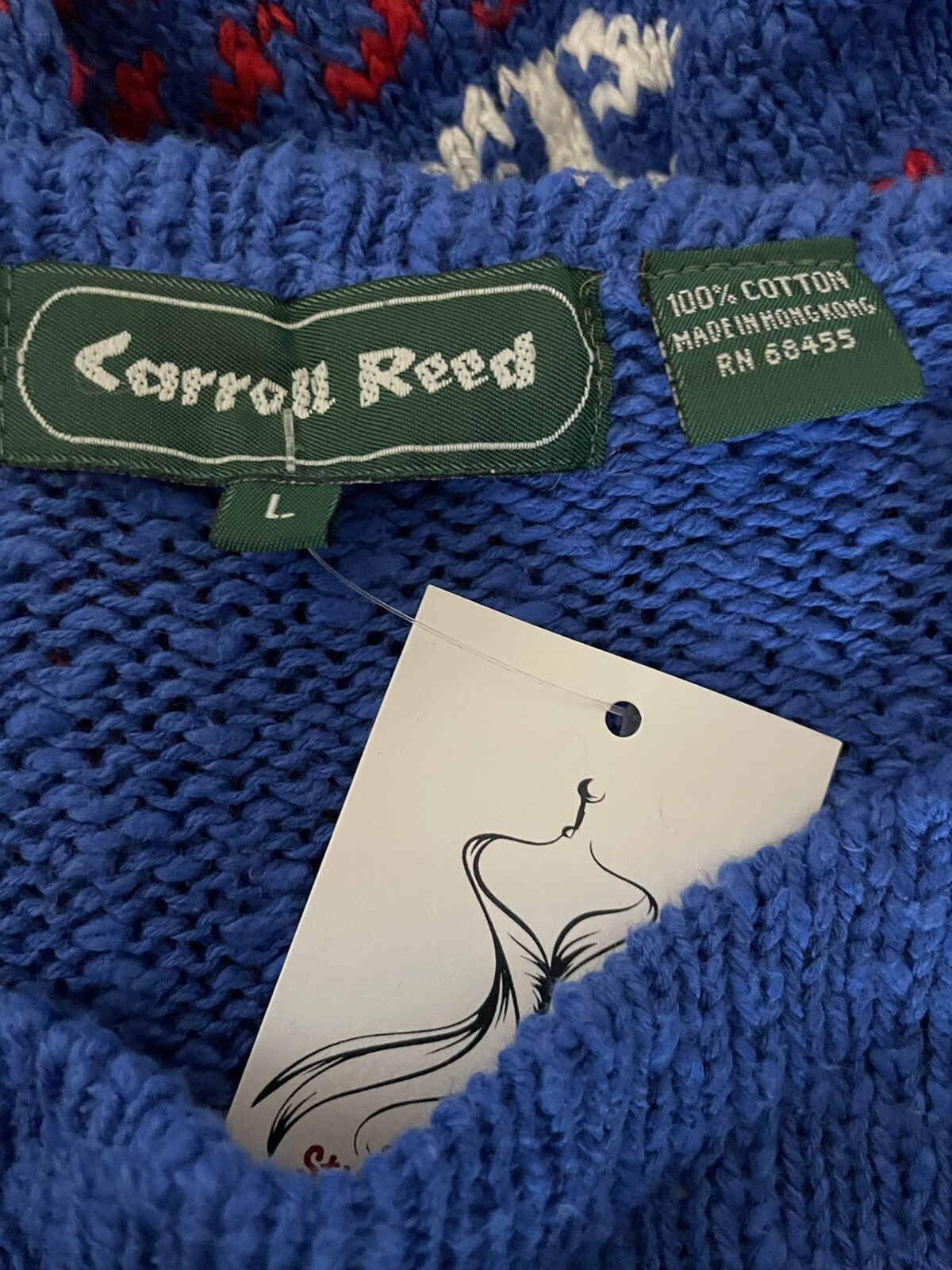 Vintage CARROLL REED flag patterned sweater