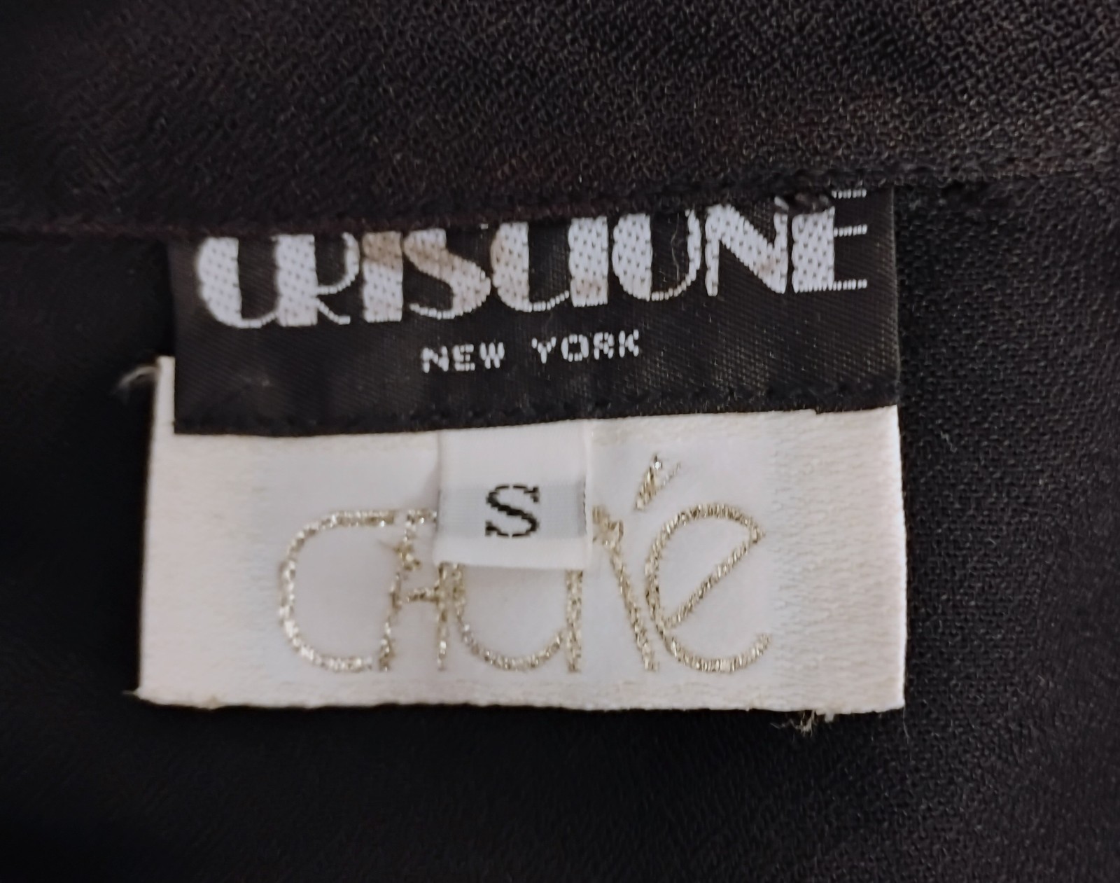 Vintage Criscione New York Cache Western Turquoise Studded Black Blouse Women S