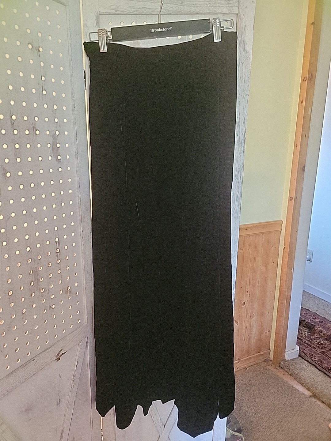 Vintage Malbe Black Velvet Maxi Skirt A-line 30 Waist