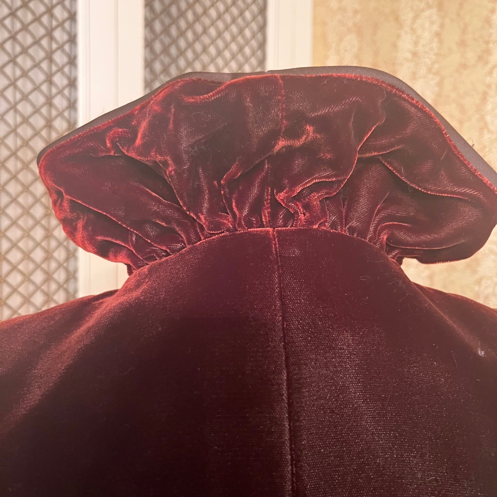 Vintage Velvet Pant Suit Ruffle Portrait Collar Bridgerton Renfair 2pc As Is