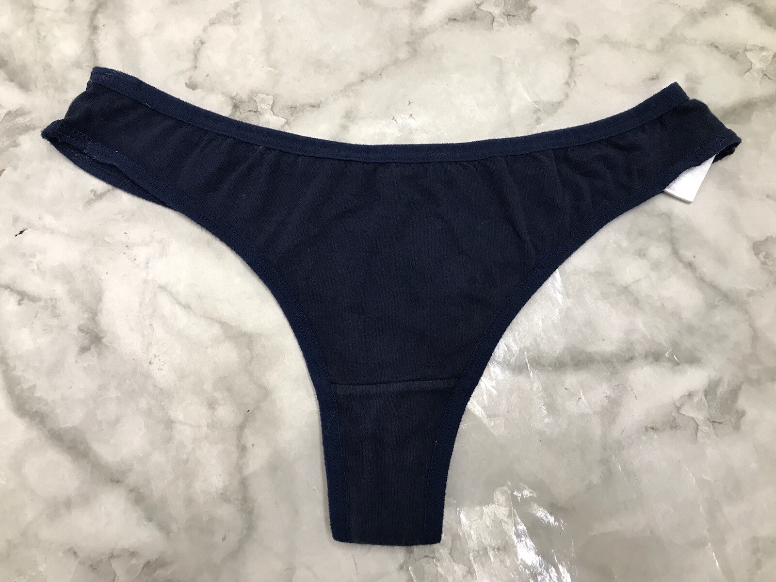 Anzermix Rare Thong String Soft Cotton Panties Dark Blue Underwear