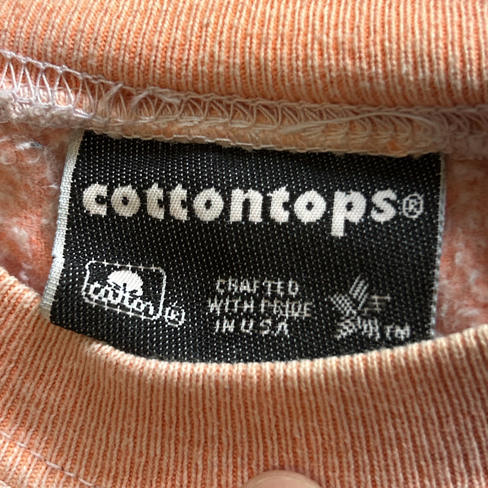 Vintage Cottontops Pullover Crew Neck Sweatshirt Siesta Key large Orange USA