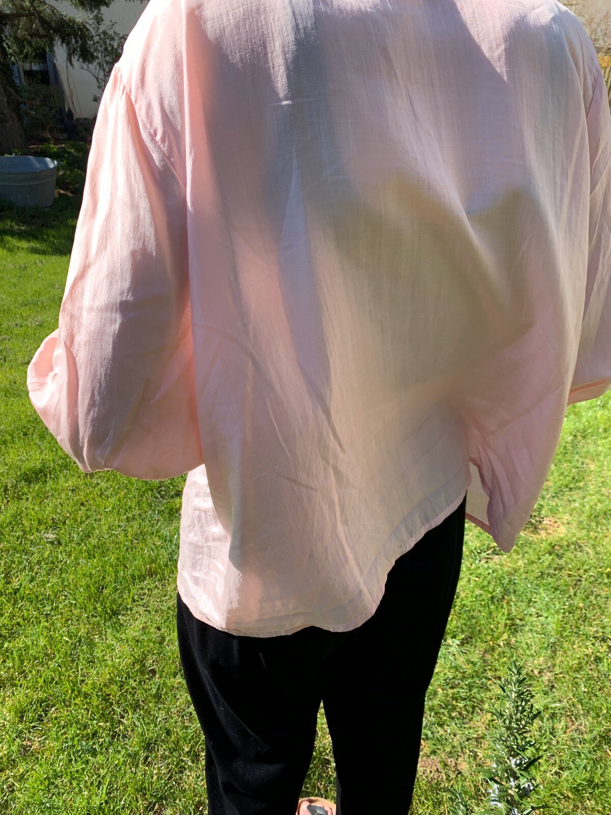 Ladies blouse shirt size 40 pink 80s true vintage 80s summer