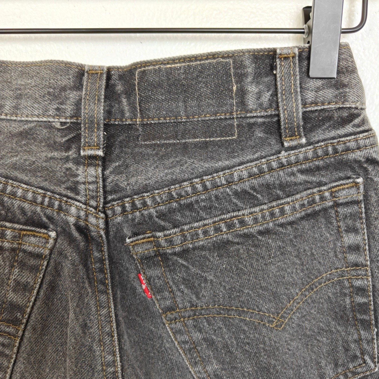Vintage 90s Levis Women 701 Jeans 24 Black High Waisted Straight Leg Made in USA