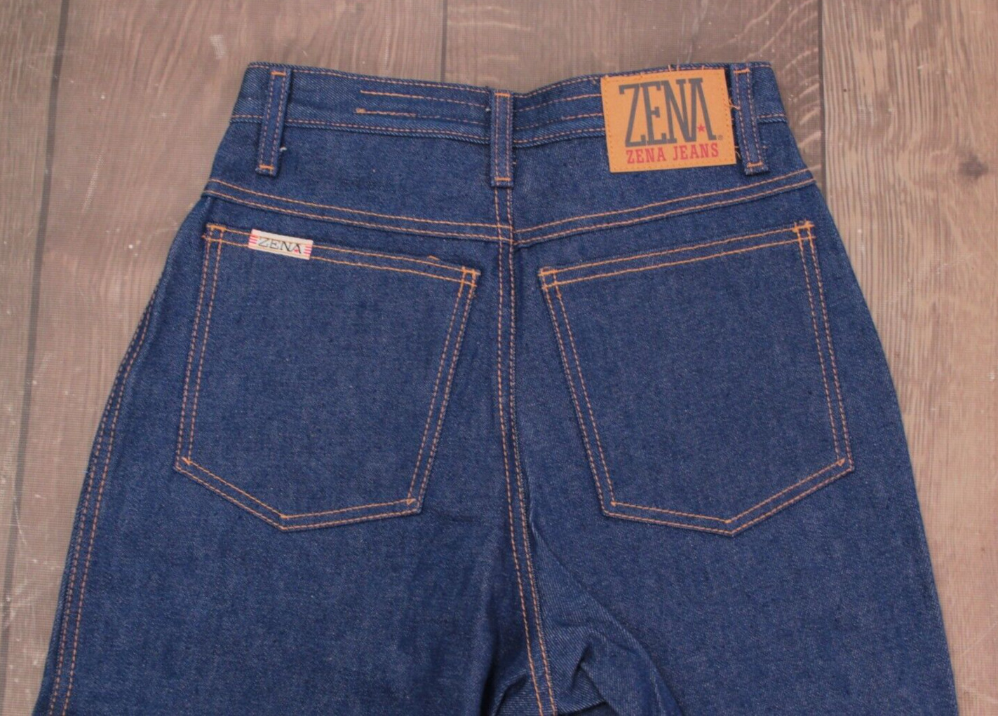 VTG Women’s 80s 90s NOS ZENA Jeans Sz 26″ 1980s 1990s Dark Wash High Waist