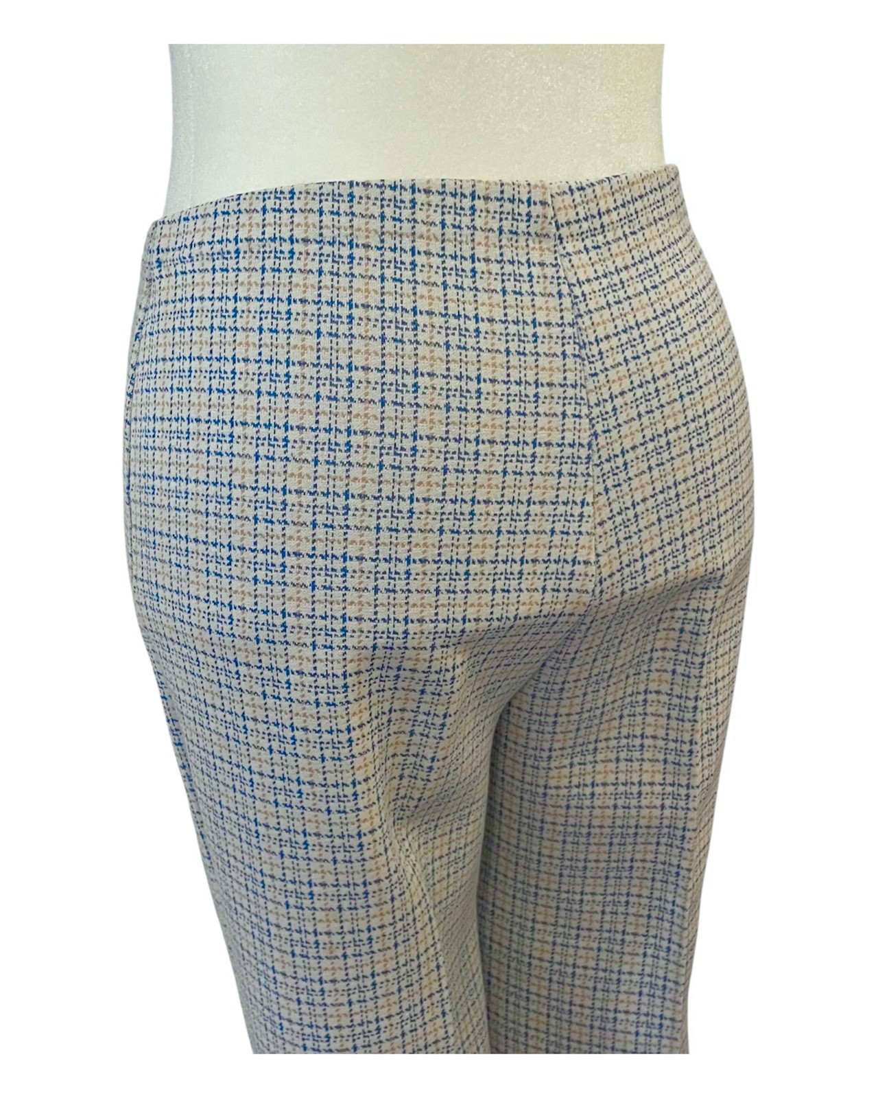 Vintage 1970s 2-Piece Leisure Suit Women’s Knit Plaid Large 10-12