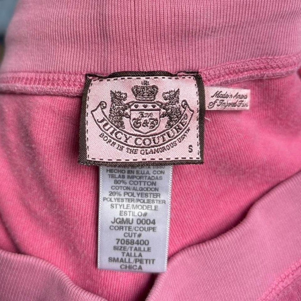 Y2k vintage OG juicy couture pink terrycloth low rise track sweatpants