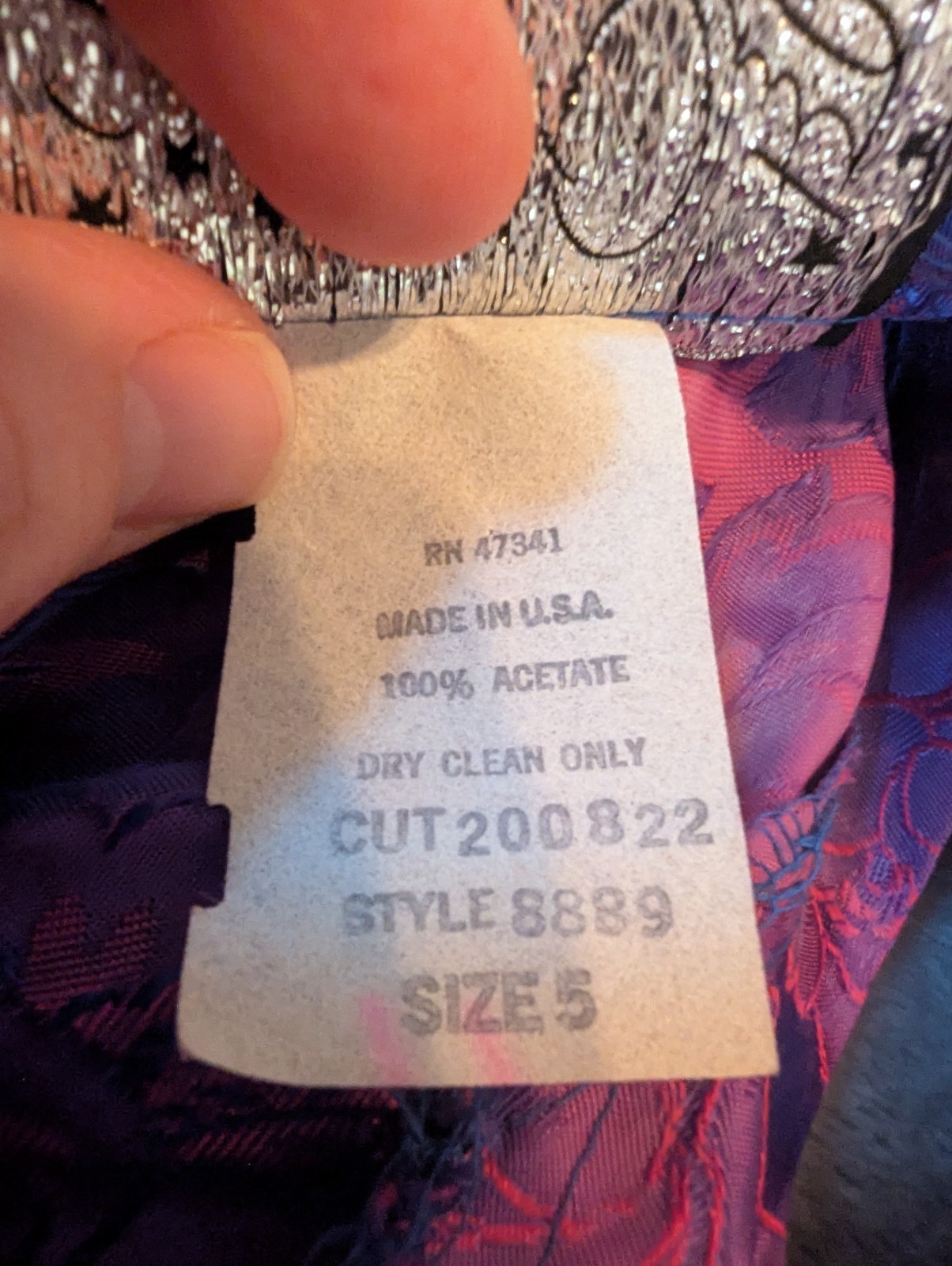 Vintage 1980s 1990s Steppin Out Pink Purple Blue Floral Brocade Dress XS Peplum