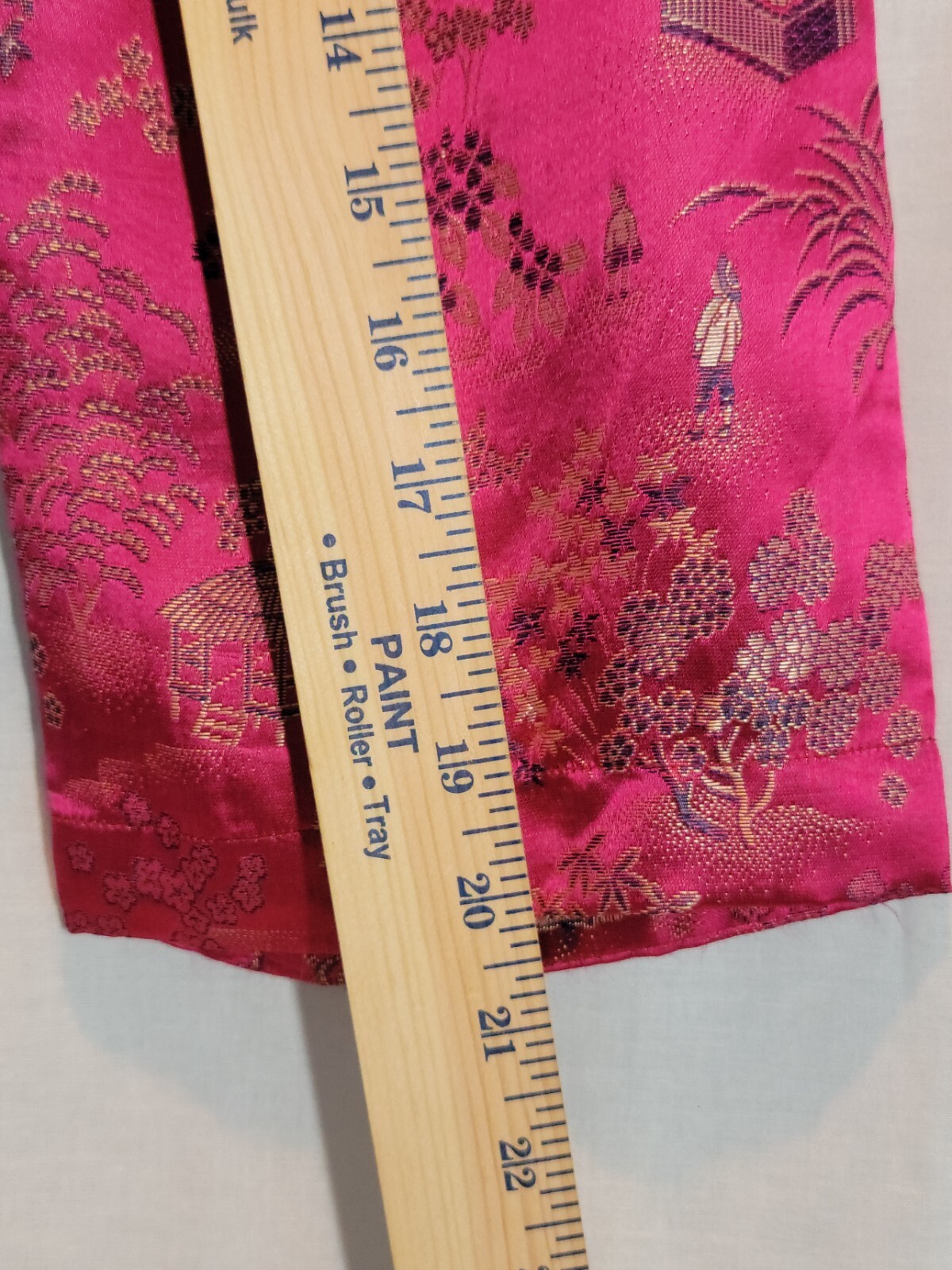 Vintage Health Chinese Robe and Pants Womens Size 10 Pink All Over Embroidery