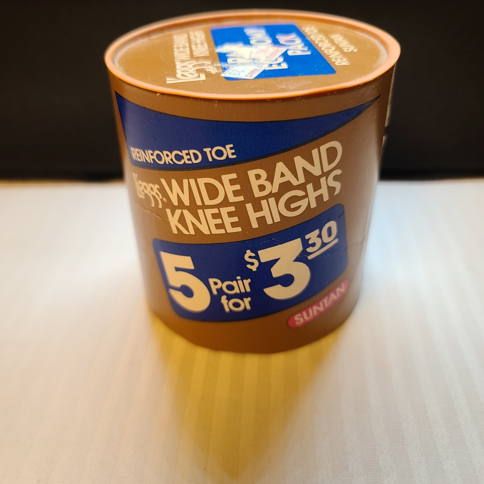 Vintage L’eggs Wide Band Knee Highs Reinforced Toe 4 Pair Suntan