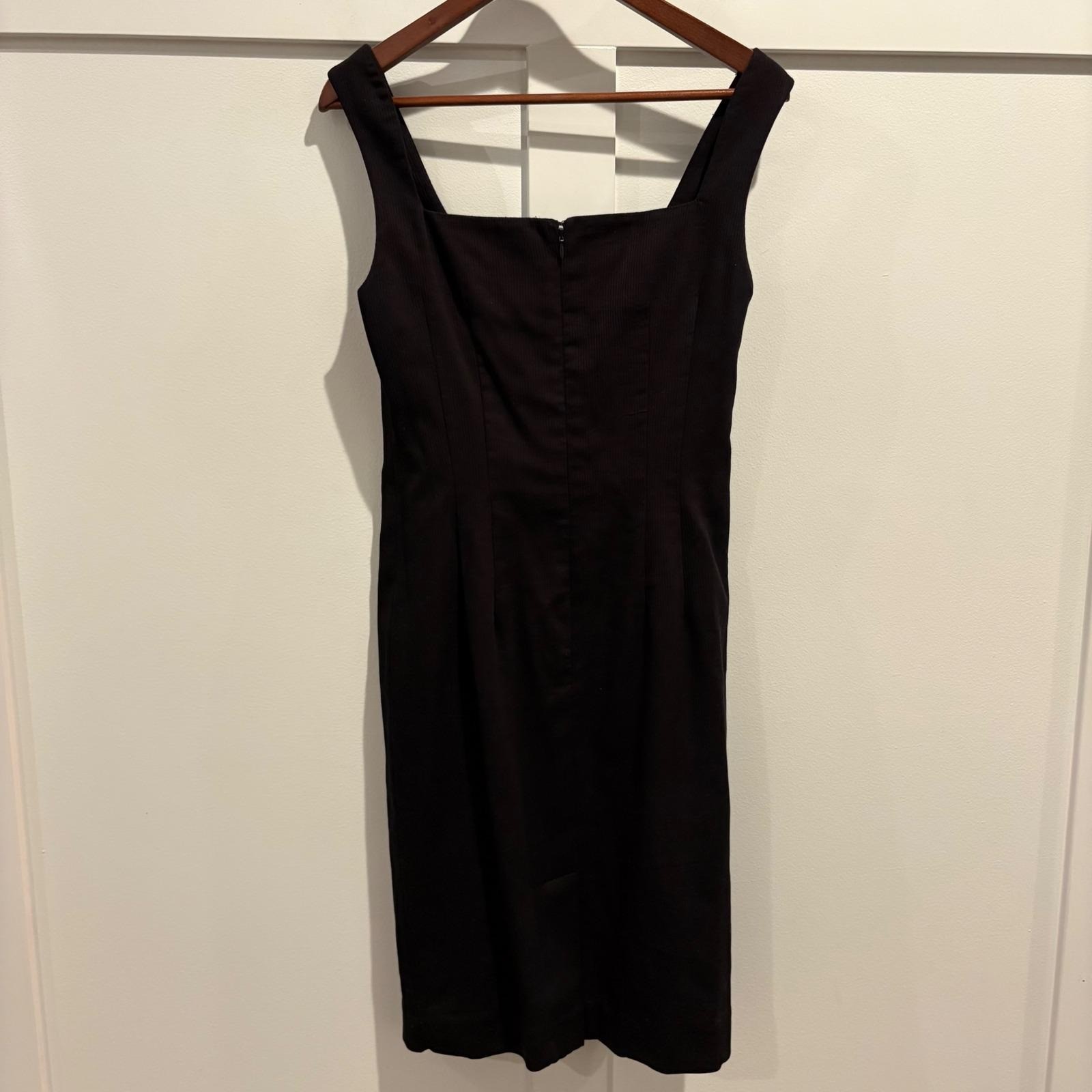Vintage Lillie Rubin Black Sheath Dress Women Small Mod Minimalist Cocktail USA