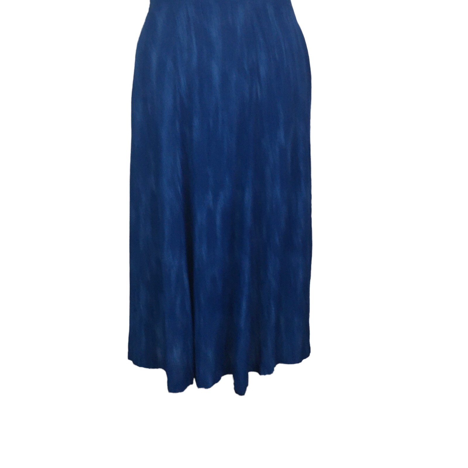 N Touch Vintage Womens Blue Rayon A-Line Midi Skirt, size 10, 26 – 30 waist