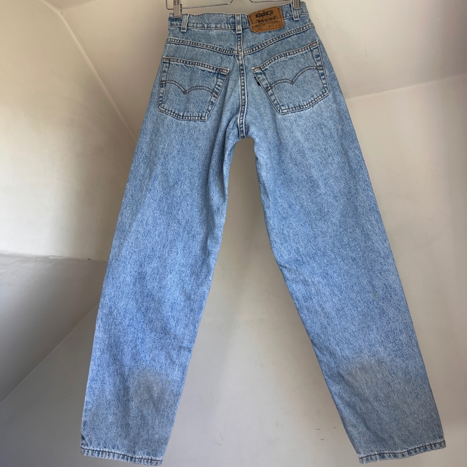 Vintage Levis 555 The Big Jean Baggy Size 26 Blue Light Wash Denim 90s Loose Fit