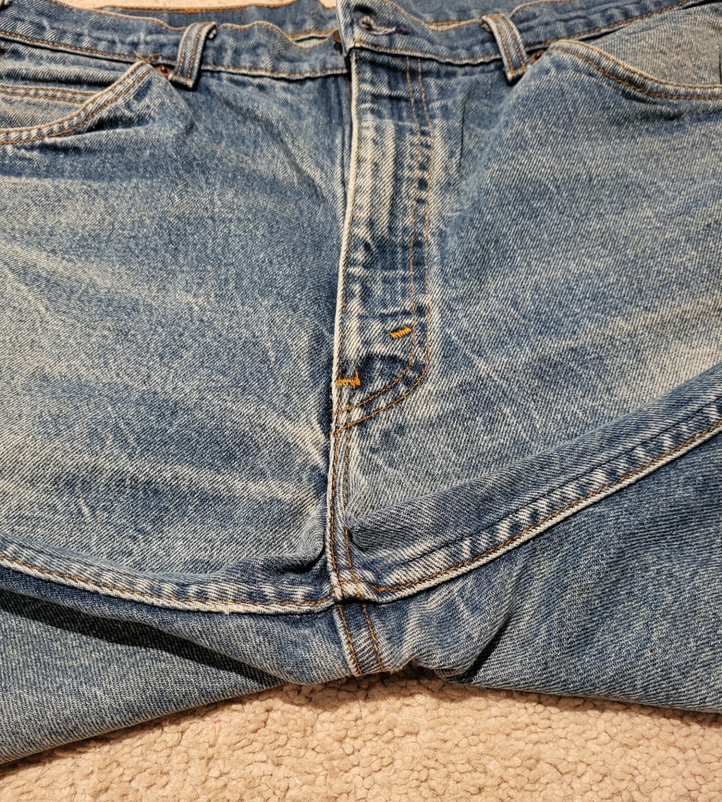 VTG 1970s Levis 505 Orange Tab Cutoff Jean Shorts Tag 38 Waist FIT 36 Hige Fade