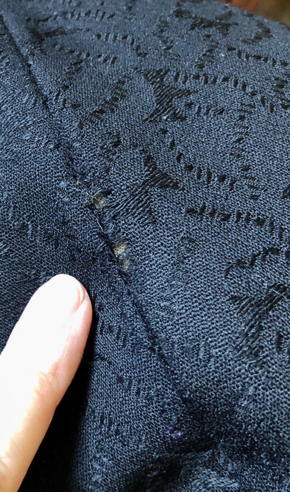 Orig VICTORIAN 1900 Black GIBSON GIRL Jacquard WOOL CHALLIS 2PC DRESS DRESS Exc