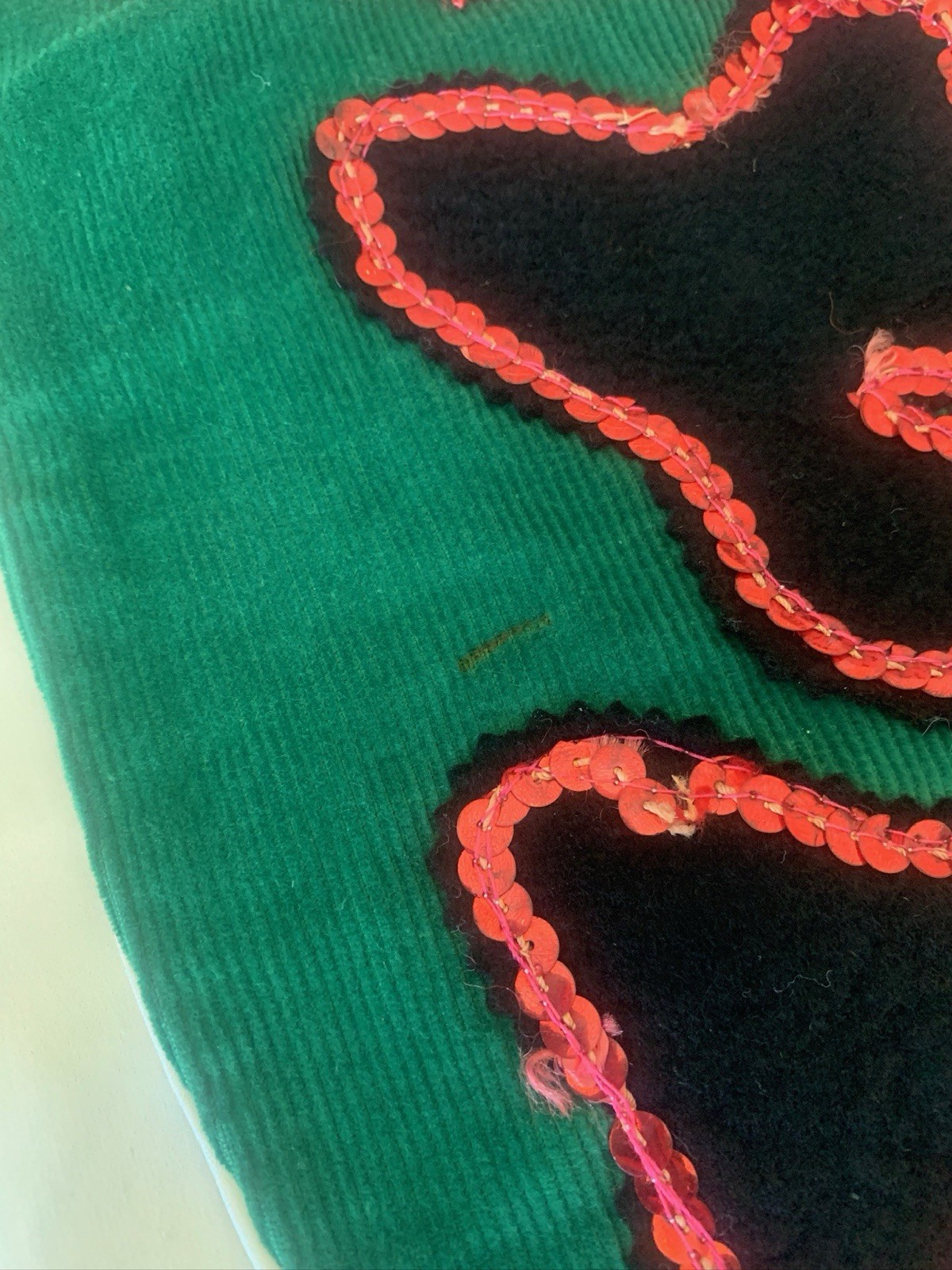 Vintage 1950’s Green Corduroy and Pink Fringe Western Stage Set