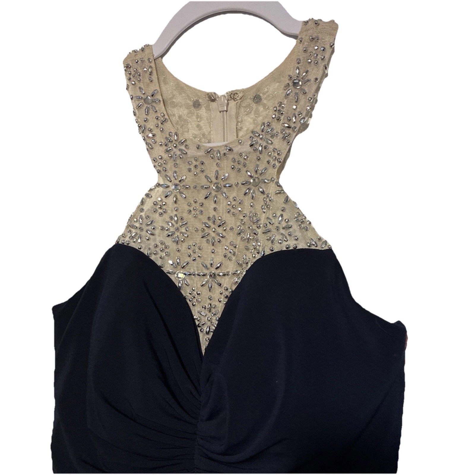 Lord & Taylor-1.8 Decode Long Formal Navy Beaded Gown Sz 2