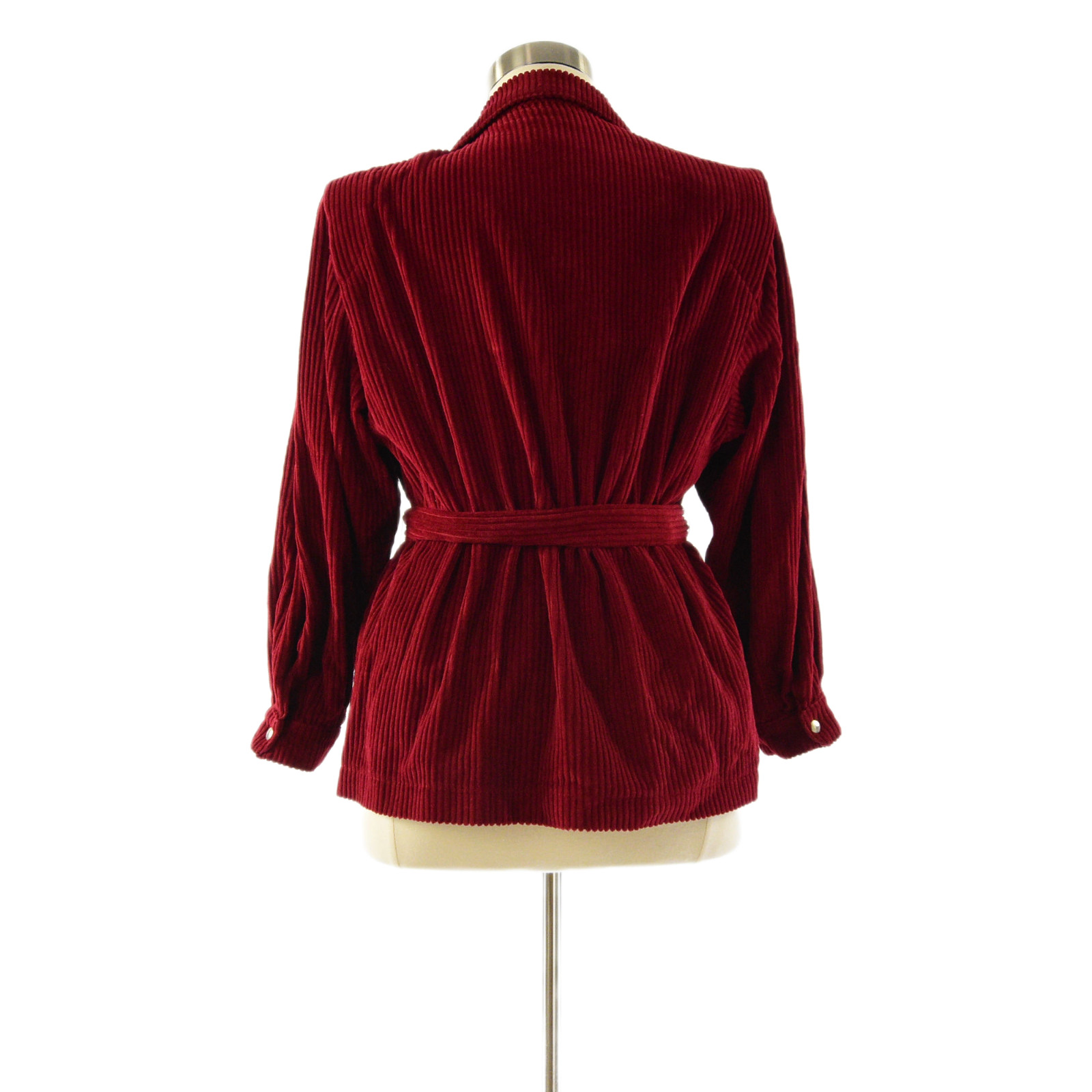 Claude Montana Pour Ferrer Ysentis Womens M Red Corduroy Wrap Front Jacket