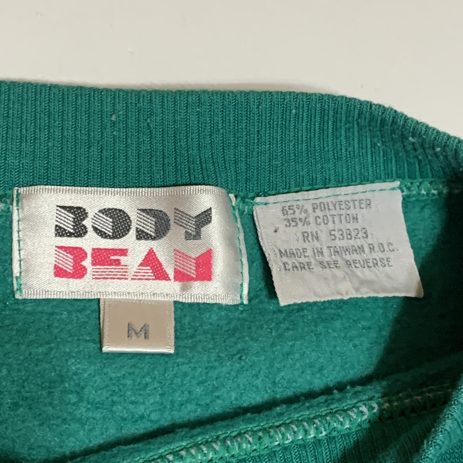 Vtg Body Beam Sweatshirt Womens M Green Expo Transatlantique