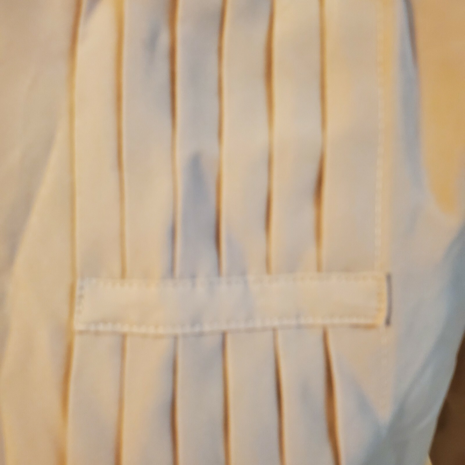 VTG Yves St. Clair Tan Pin-Tuck button front Short Sleeve Blouse Shirt Size 6