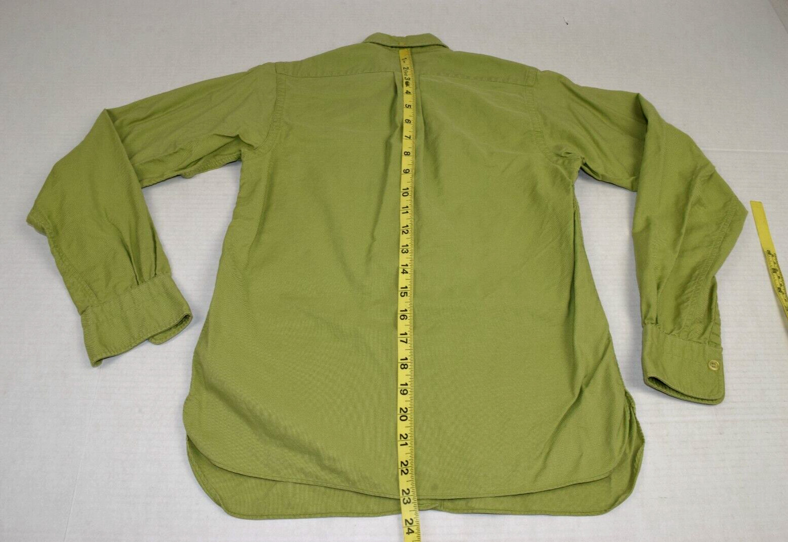 Vintage Shirt The Gabey IVYS Size 10 XS/S 50s Avocado Green Cotton Made USA