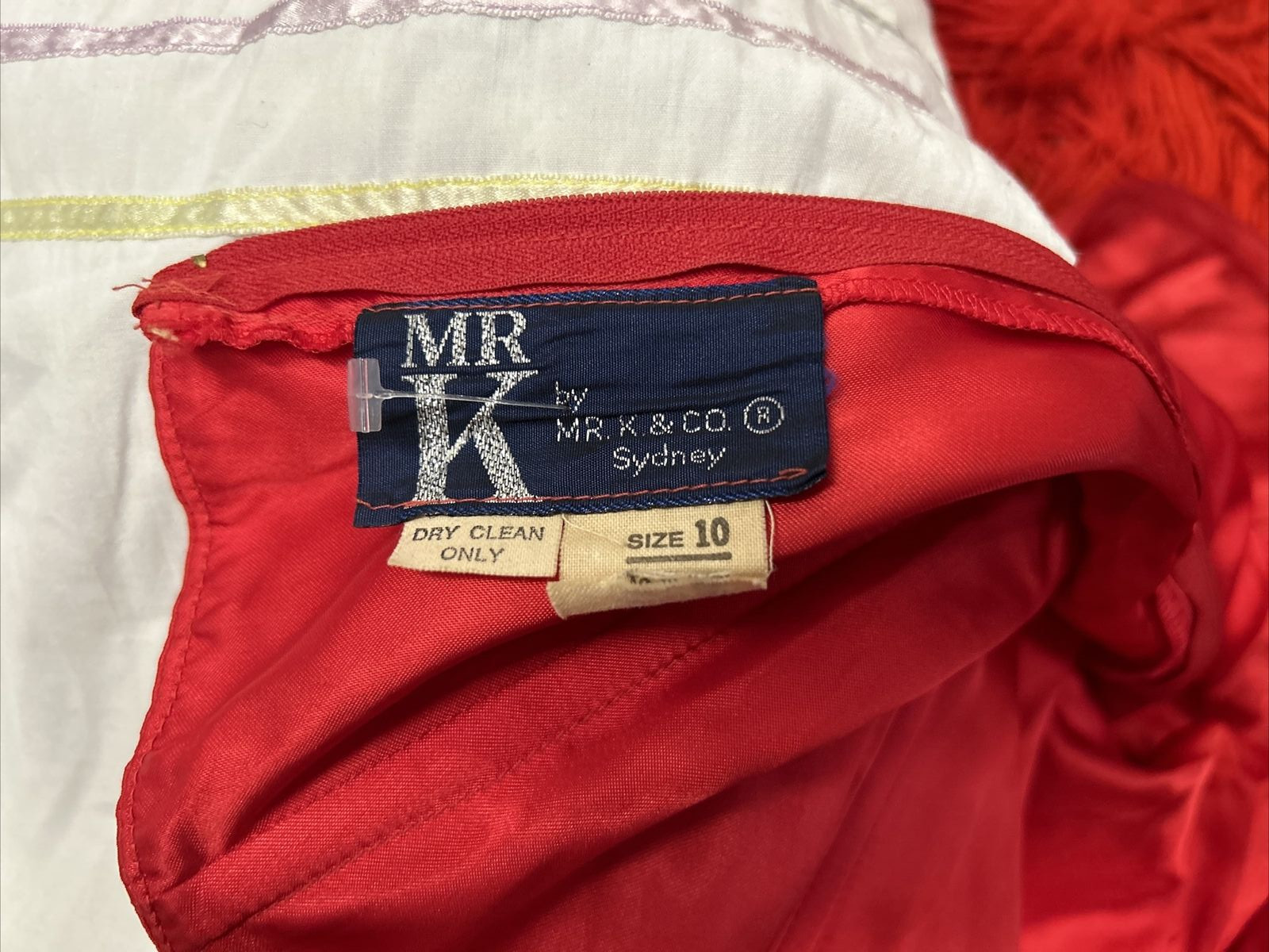 Vintage Australian 1980s MR K Red Prom Dress Hoop Wire Skirt Moulin Rouge AU 6