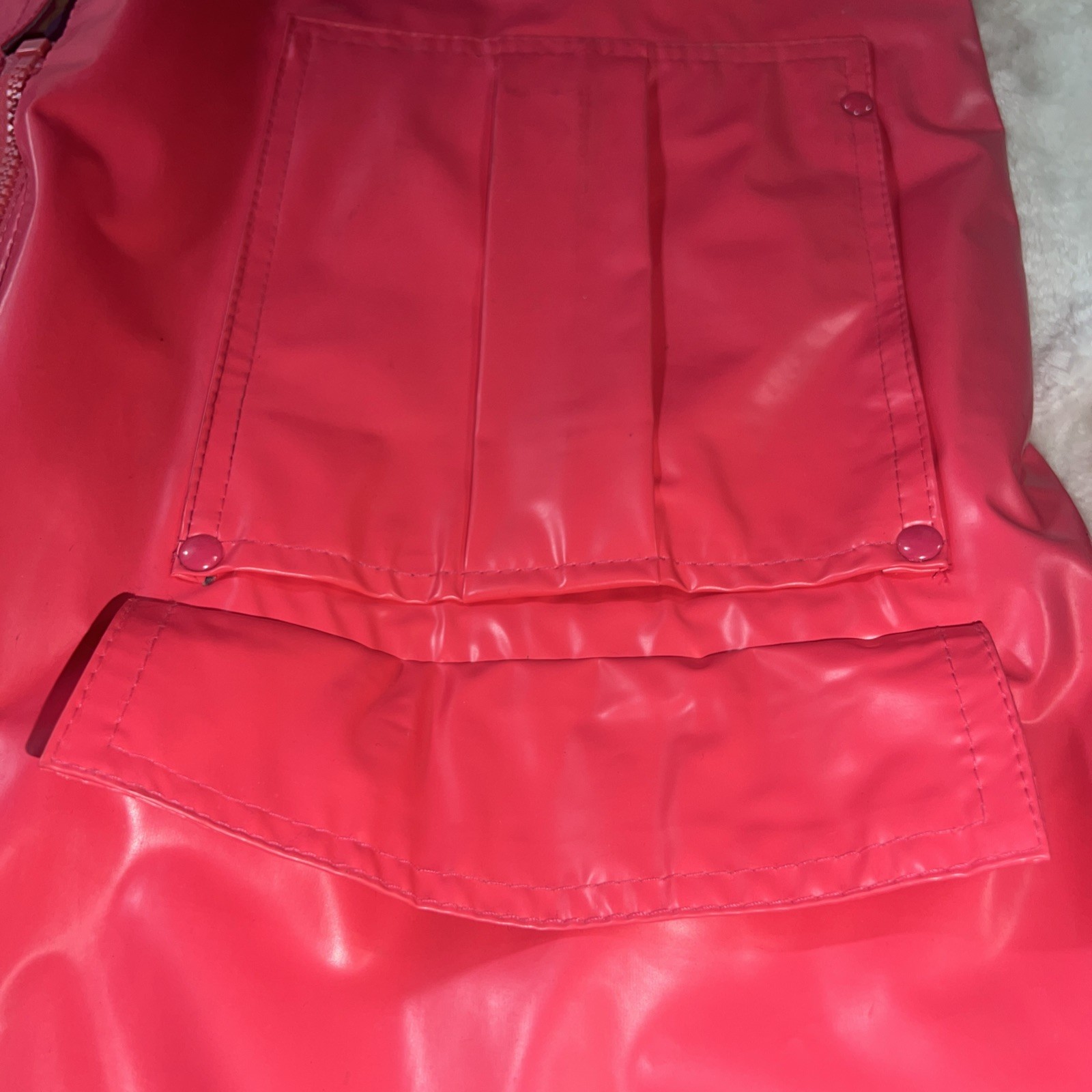 Misty Harbor Slicker Hooded Rain Coat Jacket Spring Y2K Princess Pink Lined