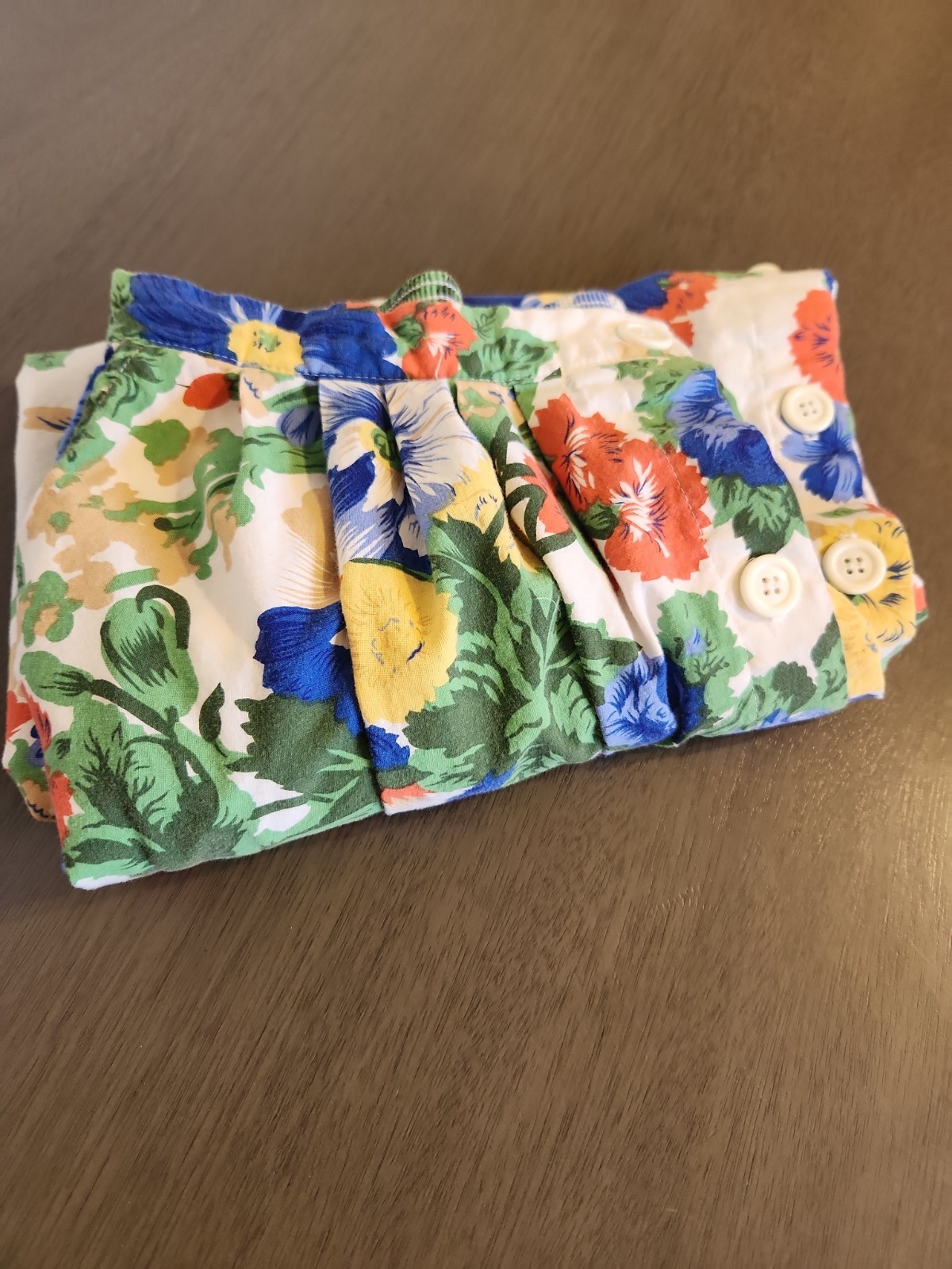 Vintage 80s Floral Skirt Jeri Marque Size 16 Cotton Blend Midi Cottagecore Boho