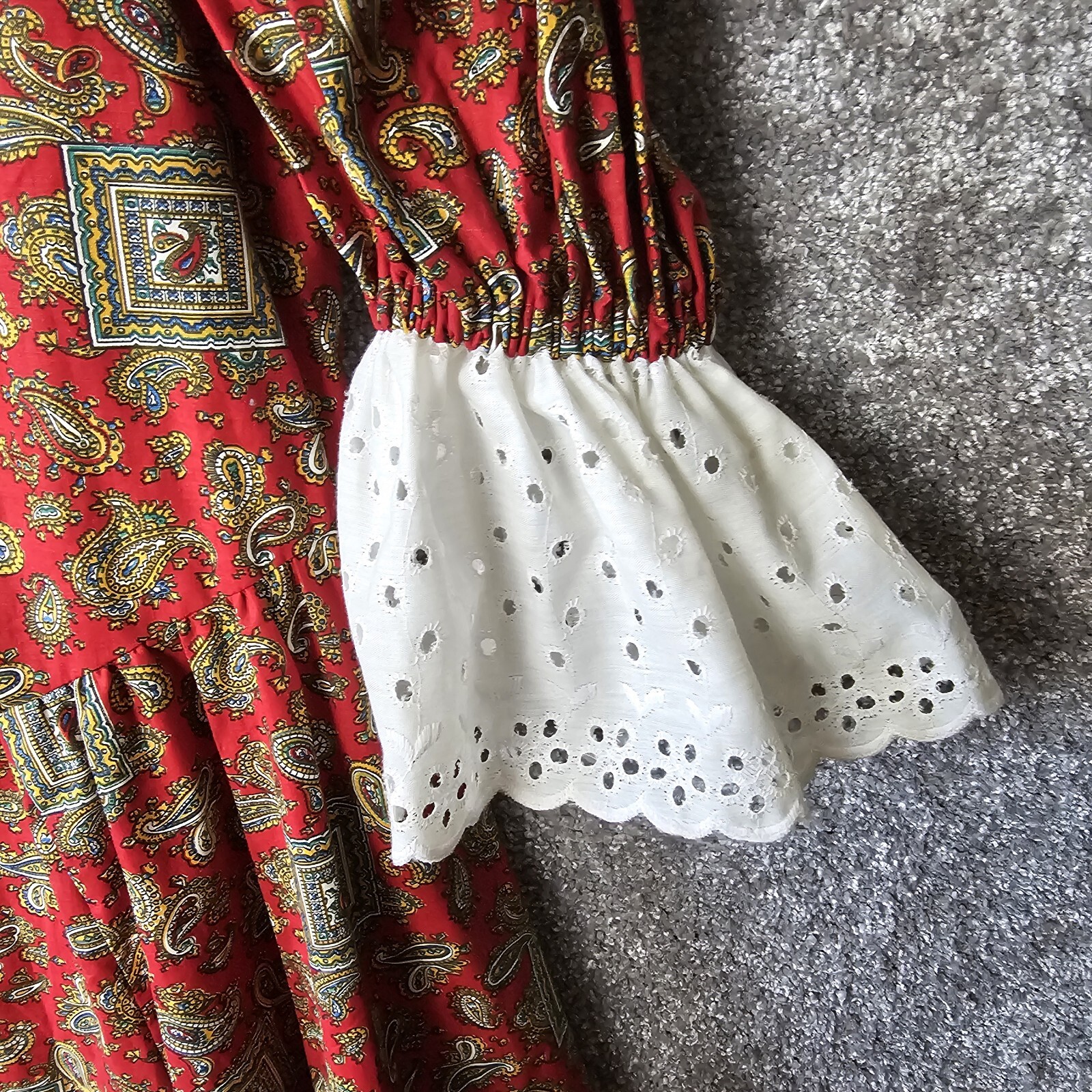 Vtg Handmade Dolly Dress Womens Measurements Red Cosplay Costume Whimsicore