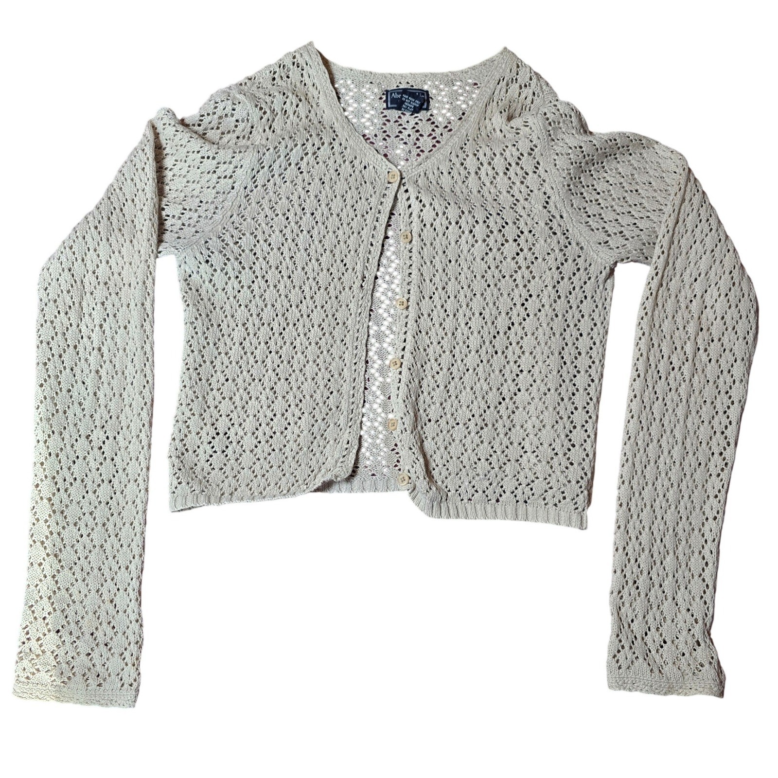 Vintage Y2K Abercrombie & Fitch Tan Shrug knitted sweater Babydoll Cardigan