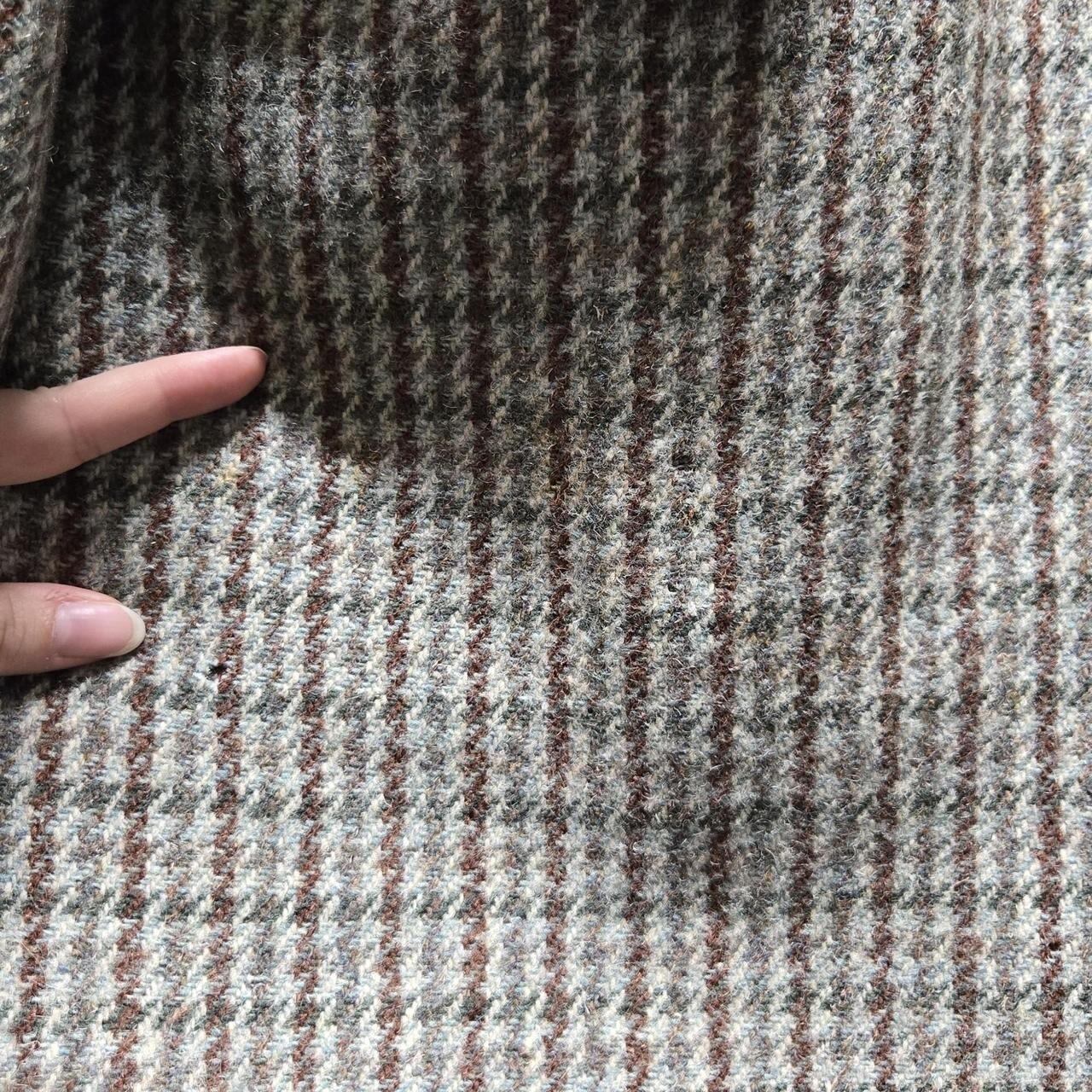 Vtg 60s Harris Tweed Green Wool Coat Women’s 14, AS IS *