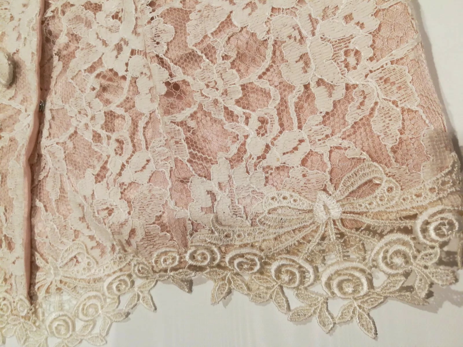 Vintage Susan Lane’s Country Elegance Victorian Lace Sz L Double Breasted Blazer
