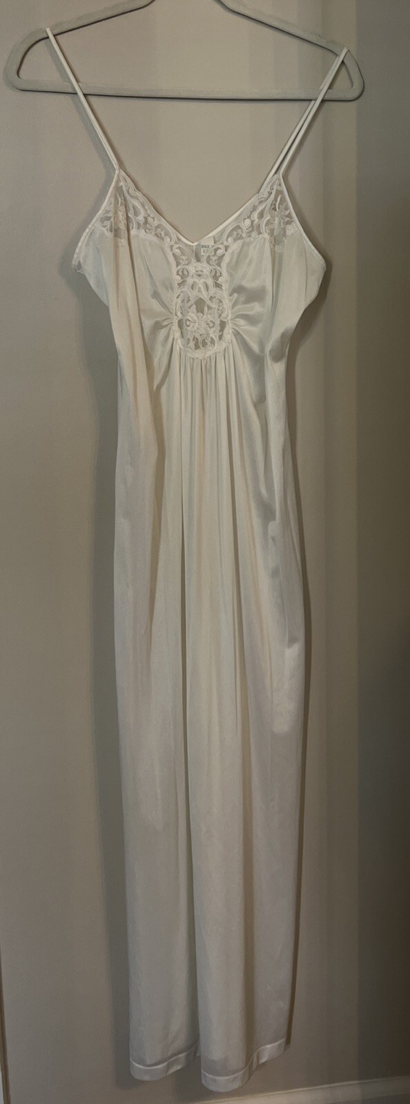 Vtg Sears Slip Long Full Maxi Length Ivory Size medium 12/14