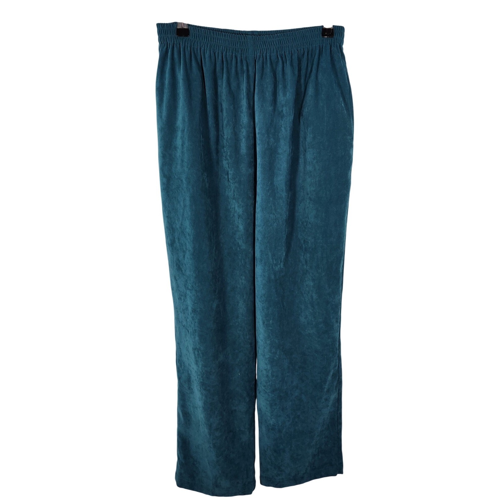 Vintage Erin London Womens Suede Look Hunter Green Pants Size Medium