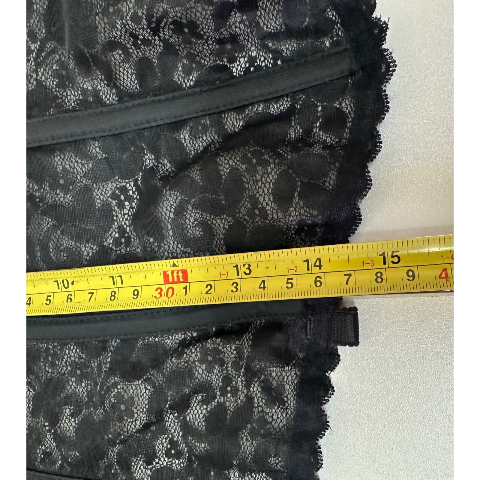 Vintage Carnival 313 Black Lace Bustier Corset Top 38C ILGWU Union Made USA