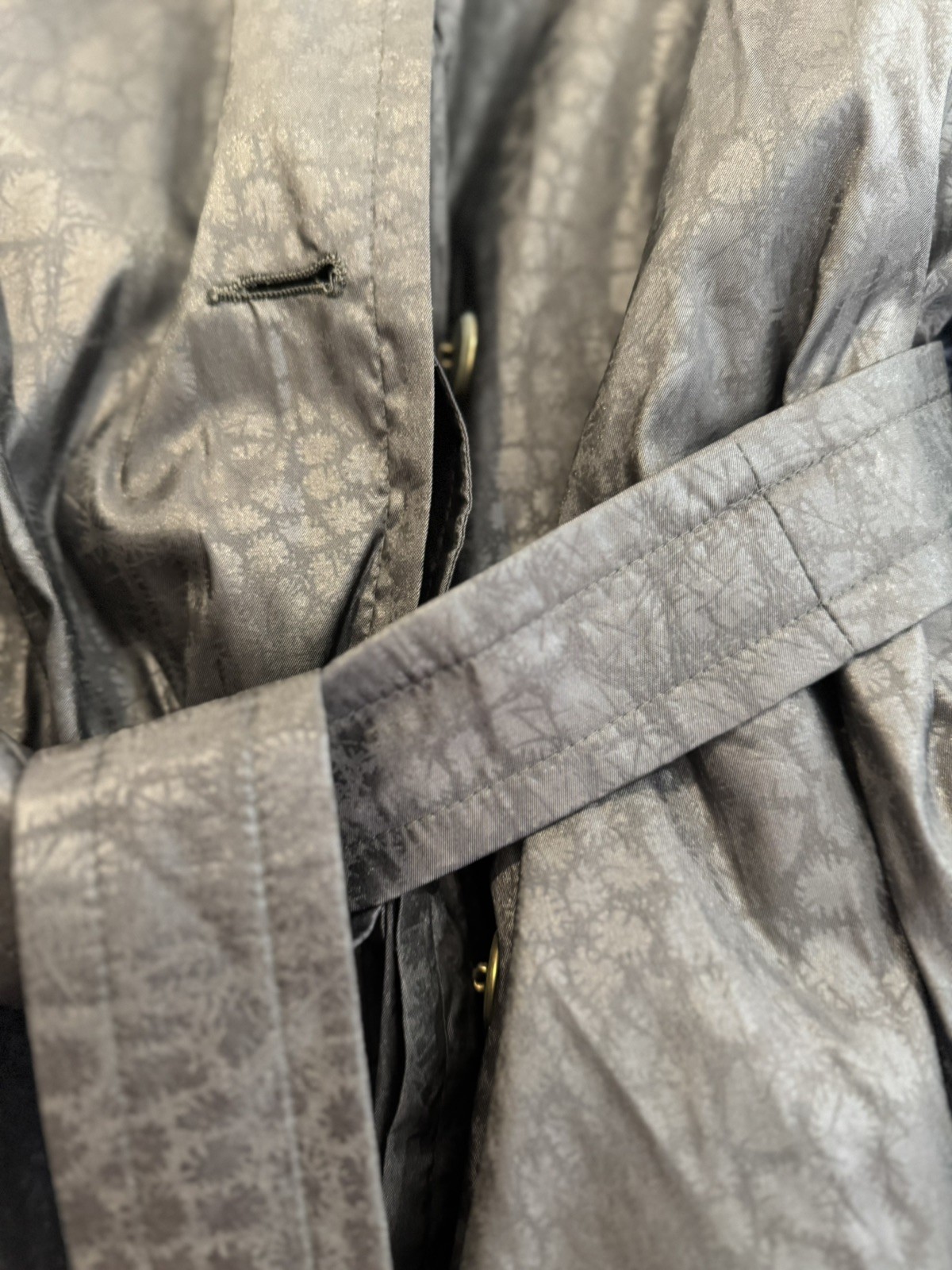 Vintage Count Romi 60s Gray Trench Coat With Removable Lining Size 14