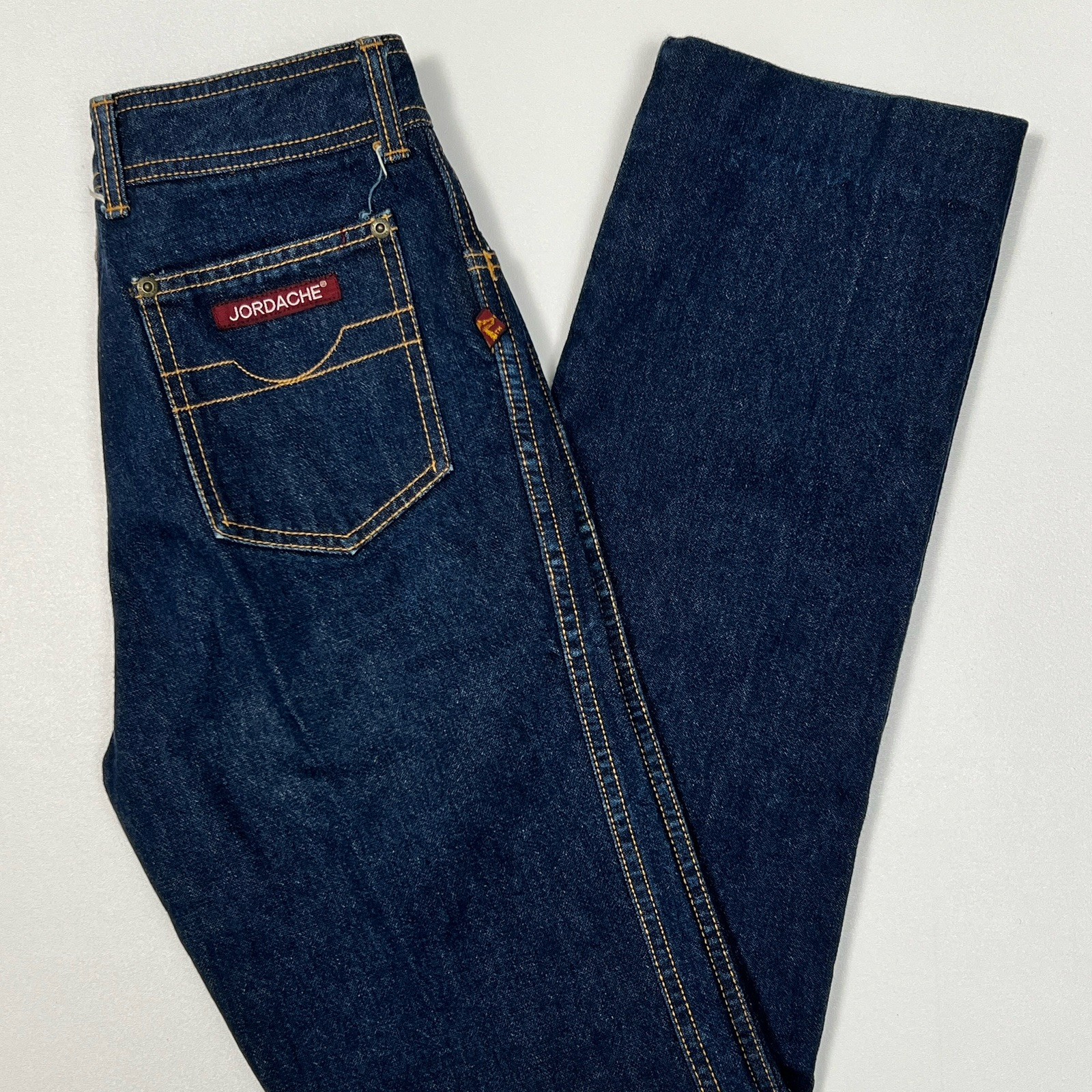 Vintage 80s Jordache Jeans Horse Head Logo Dark Wash Straight High Rise Size 29