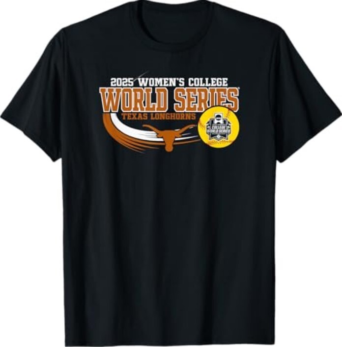 Longhorns Women’s College World Series 2025 Black T-Shirt