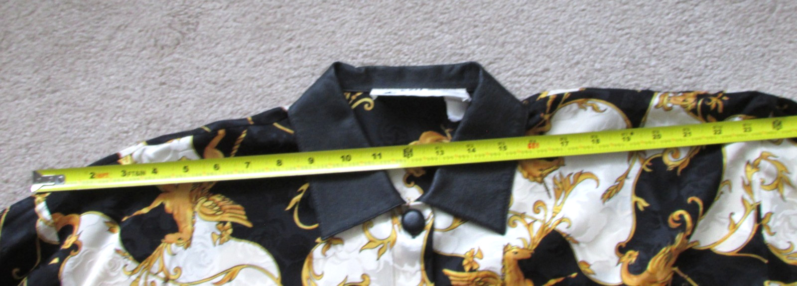 Vintage 80’s Womens Silk and Leather Unicorn Blouse Exit Shops-S