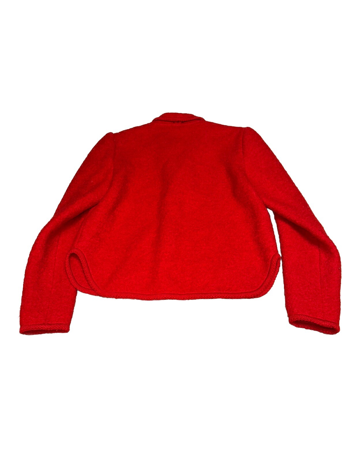 Vintage Dorce 100% Wool Button Down Red Christmas Blazer Sweater Size Medium
