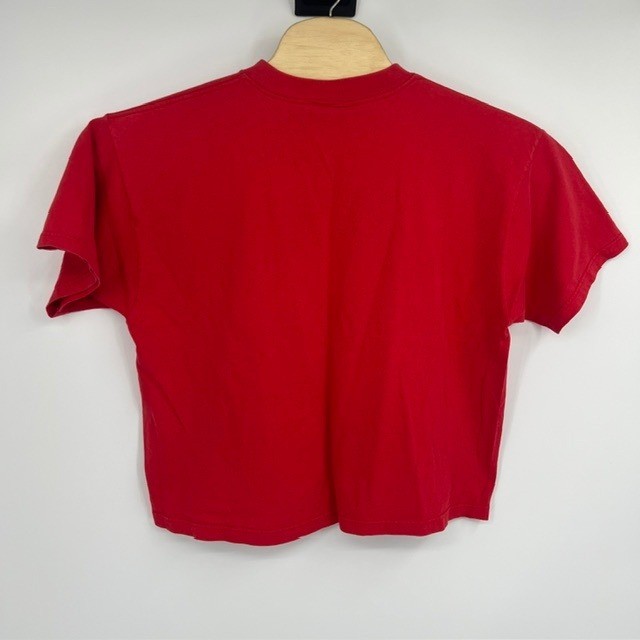 Vintage Mickey Unlimited Naples Beach Florida Red Cropped T-Shirt Size Large