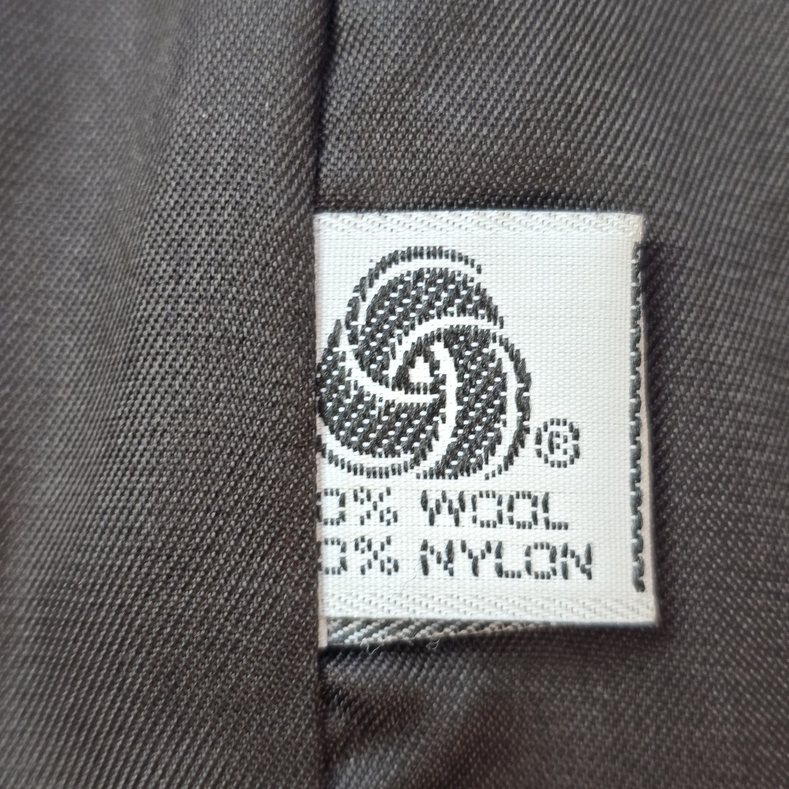 Perlette Black P-Coat Wool Blend Double Breasted Long Coat USA Made Vtg