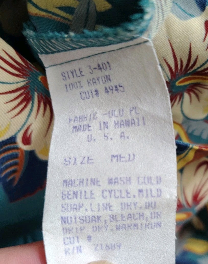 VTG Iolani Hawaiian Muumuu Maxi Dress M Teal Floral Rayon Pleated Filigree…