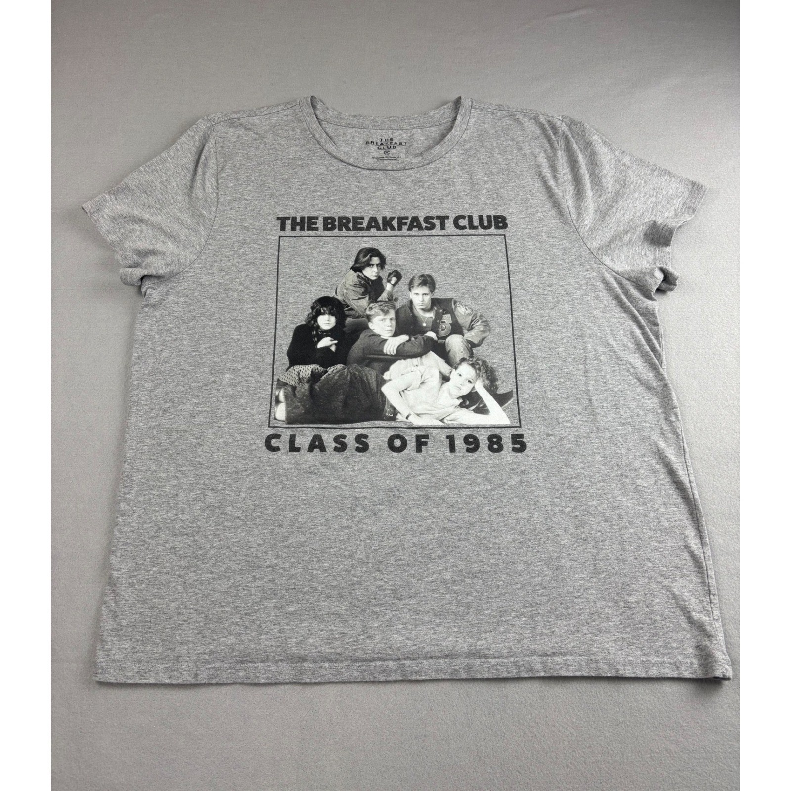 The Breakfast Club Shirt XL Gray Graphic Tee Womens Class of 1985 Movie 80s Vtg