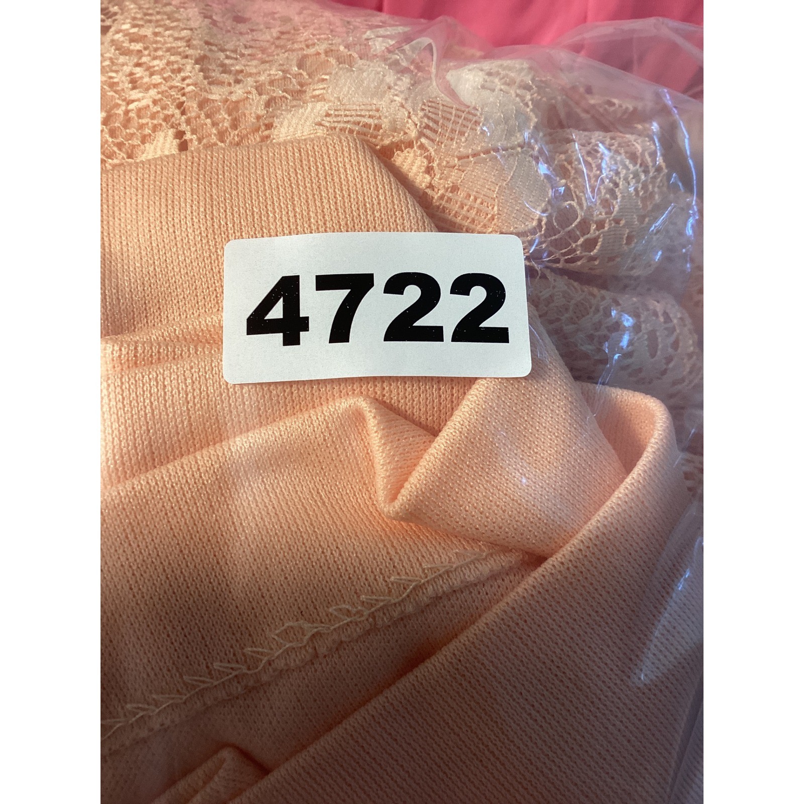 Vintage Peach Lace 2 Piece Dress Set Cardigan Jacket Midi Formal Apricot