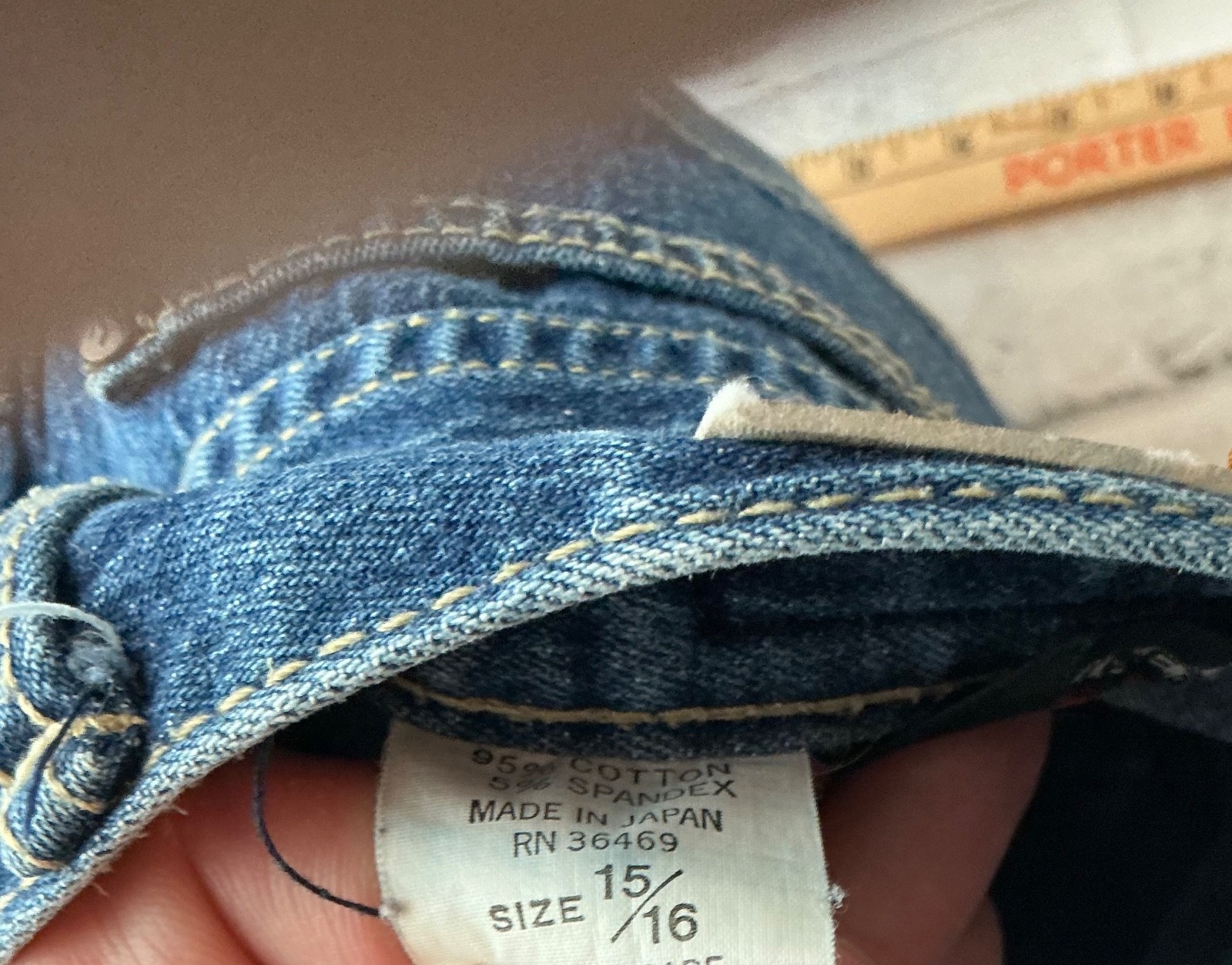 1970s Denim Girls Shorts 15/16 Waist 2″ Inseam Classic Wash Jeans Vintage Japan