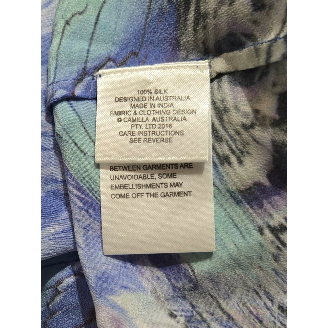 Camilla Moon Dance Feather T Back Shoestring Top Size XS